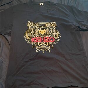 Kenzo Black Tee Gold Tiger